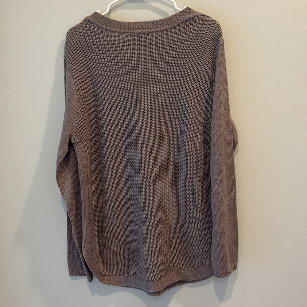 RD Style - Josslyn V Neck Sweater (from stitch fix).  Size XXL. Brown - Picture 12 of 16